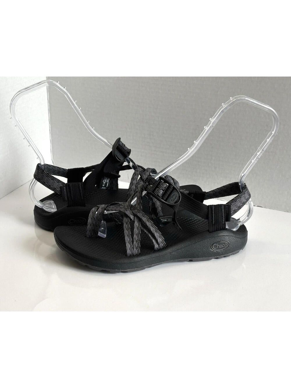 Chaco ZX/2 Cloud Dual Adjustable Straps Cushioned Sandals Womens Sz 9 Gray/Black